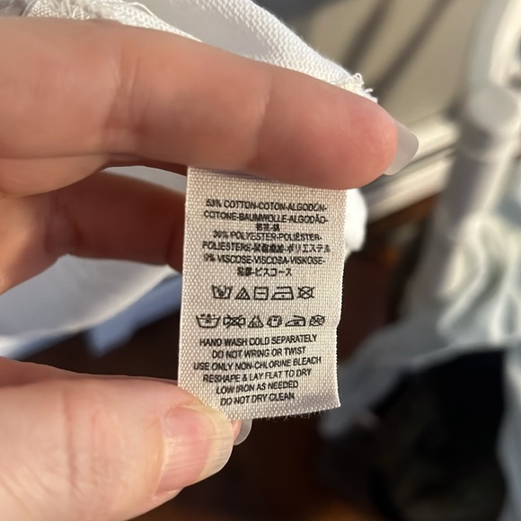 Nice white We the Free oversized 3-button balloon sleeve top - Picture 4 of 5